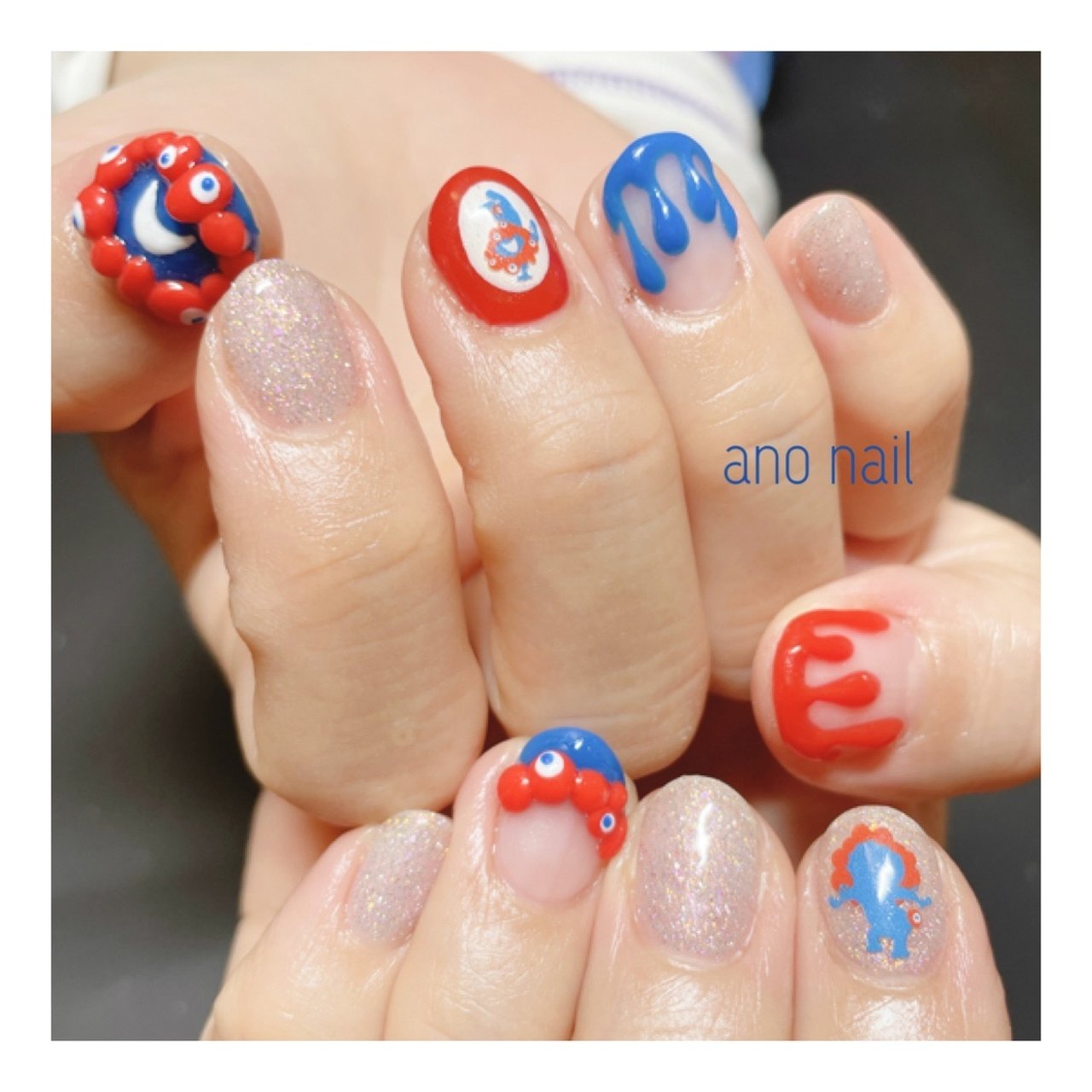 オールシーズン/ハンド/3D/ぷっくり/キラキラ - ☆ano nail☆Kanamiの