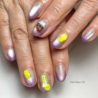 お客様ネイル💅 
マグネット×グラデーション
パーツはお持込みです
ありがとうございました♡

#加須市ネイルサロン#加須市プライベートサロン
#加須市#鴻巣市#羽生市#行田市
#マグネットネイル#キラキラネイル
#フラッシュネイル#グラデーションネイル
#パープルネイル#レモンネイル
#ジェルネイル#ネイルデザイン
#ネイルチェンジ#フィルイン
#nail#naildesign #夏 #オールシーズン #ハンド #グラデーション #フルーツ #マグネット #キラキラ #ミディアム #オーバル #パープル #シルバー #ジェルネイル #お客様 #NailSalon.Vif #ネイルブック