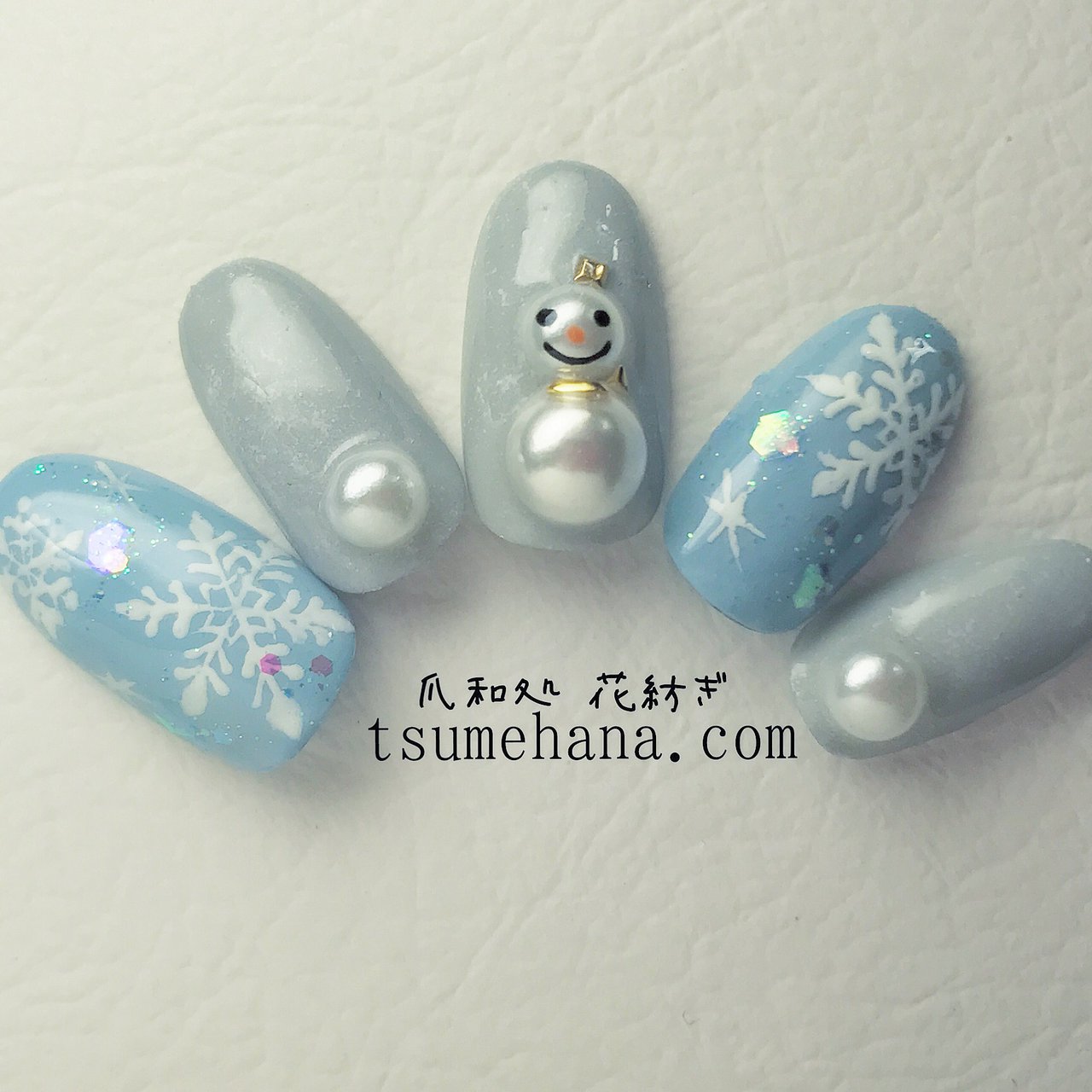 冬/お正月/クリスマス/ハンド/雪の結晶 - nail&smile hanaemiﾟ+｡:.ﾟஐ