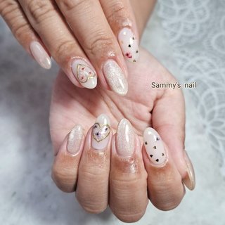 オーダーネイルチップNo.36 マグネット ハート可愛いデザイン