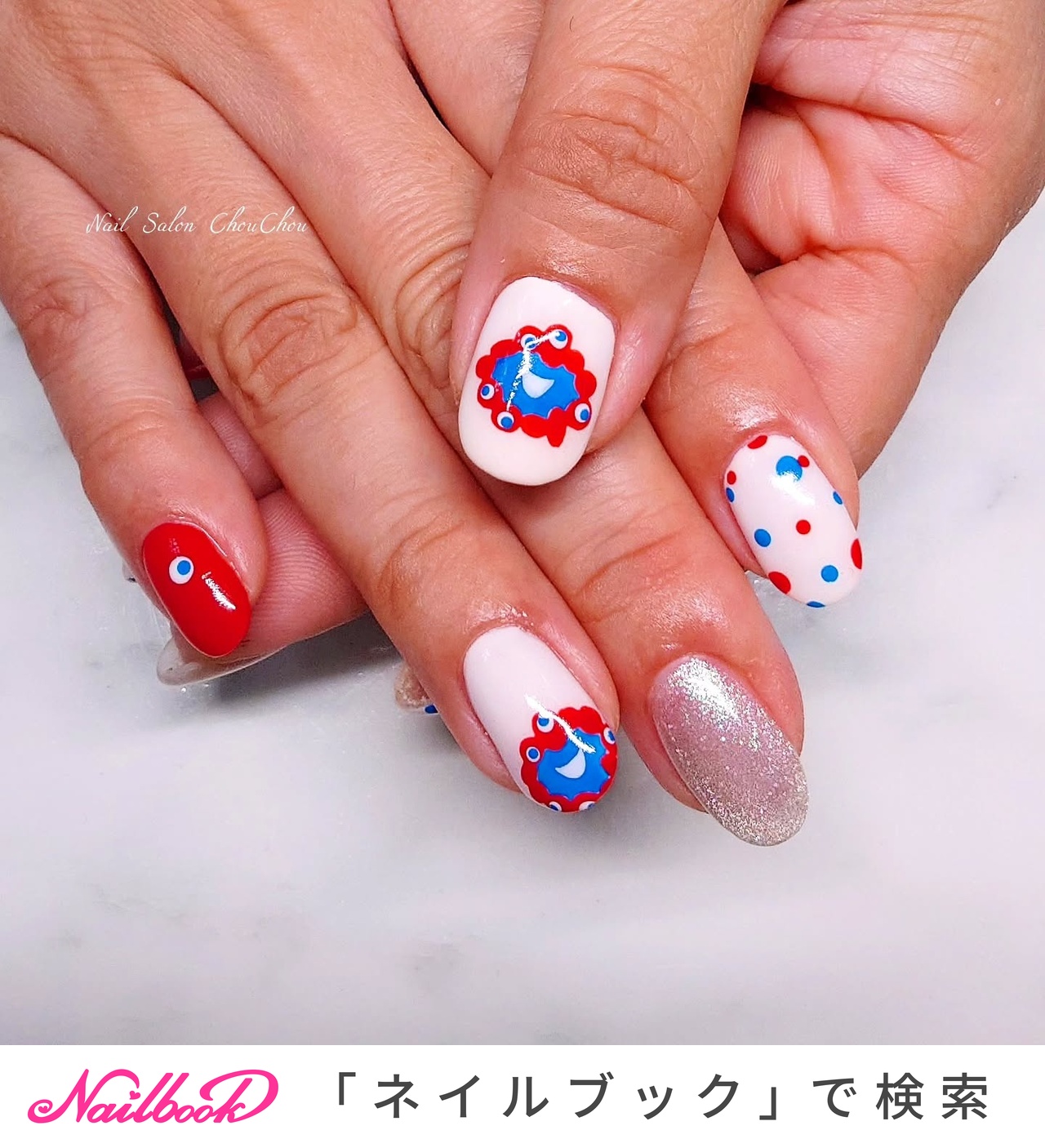 オーロラ/ホワイトのネイルデザイン｜ネイルブック 