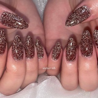 ちゅるんネイル ブラウンチェック ガーリー 量産型 秋ネイル