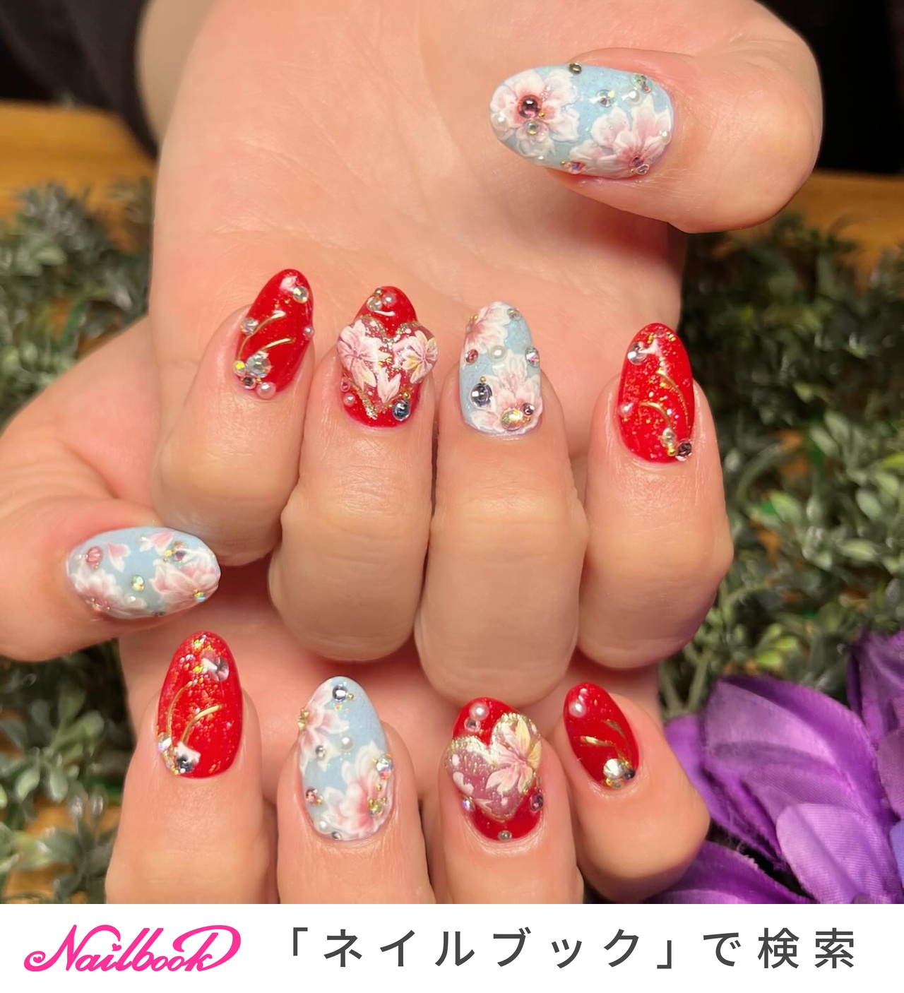ネイルチップ 現品 オーダー かわいい 春 夏 卒業式 入学式 花 桜 入学式/桜ネイルのネイルデザイン｜ネイルブック