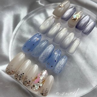 ⁡ 

6月からのキャンペーンネイル☔️




梅雨〜初夏なので涼しげな寒色系多めです！
もちろん、色変えやデザインの配置変え可能です◎

毎月マグネットネイル絶対使っちゃう、、
シェルも使って夏っぽく🌴🍉

実物の方が可愛いので、是非ご来店してみてみてください♡


⁡
⁡
⁡
⁡
昨年より育休からサロン復帰しました𓍯
随時ご予約受け付けております♡
__________________________________________
⁡
　【お店情報】
　・𝐚_𝐬.𝐧𝐚𝐢𝐥 (ｱｰｽﾈｲﾙ)
　・岐阜県羽島郡岐南町徳田西( 確定後詳細お伝えします)
　・営業時間:10時〜21時( 最終受付19時 )
　・定休日: 水曜日･土曜日+不定休
　・お支払い方法:現金またはpaypay
　・ご予約方法:ネイルブックまたは公式LINE
⁡
　ネイルサロン迷子、初心者の方大歓迎♡
　シンプルな大人綺麗めデザインが得意
　自爪に優しいフィルイン施術
__________________________________________
⁡
⁡
⁡
⁡
#綺麗めネイルデザイン #岐阜県ネイル #岐阜県ネイルサロン #岐阜ネイル #岐南ネイル #岐南ネイルサロン #綺麗めネイル #きれいめネイル #キレイめネイル #岐南町 #岐南町ネイル #岐南町ネイルサロン #ミルクマグ #ぷるマグネイル #ぷるマグ #初夏ネイル #梅雨ネイル #梅雨ネイルデザイン #シェルネイル #シェル #夏 #梅雨 #海 #リゾート #ラメ #マグネット #大人 #キラキラ #ベージュ #ブルー #パープル #ジェルネイル #ネイルチップ #a_s.nail ( ｱｰｽﾈｲﾙ ) #ネイルブック