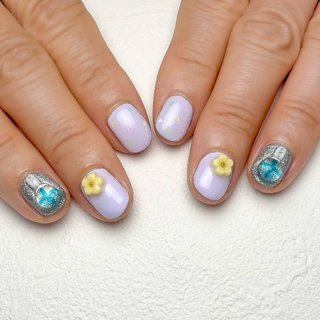 実来 ネイルチップ フルオーダー TXT モチーフネイル 6種類 FASHION NAIL DTY-027 ネイルチップ オーバル ショート カラフル