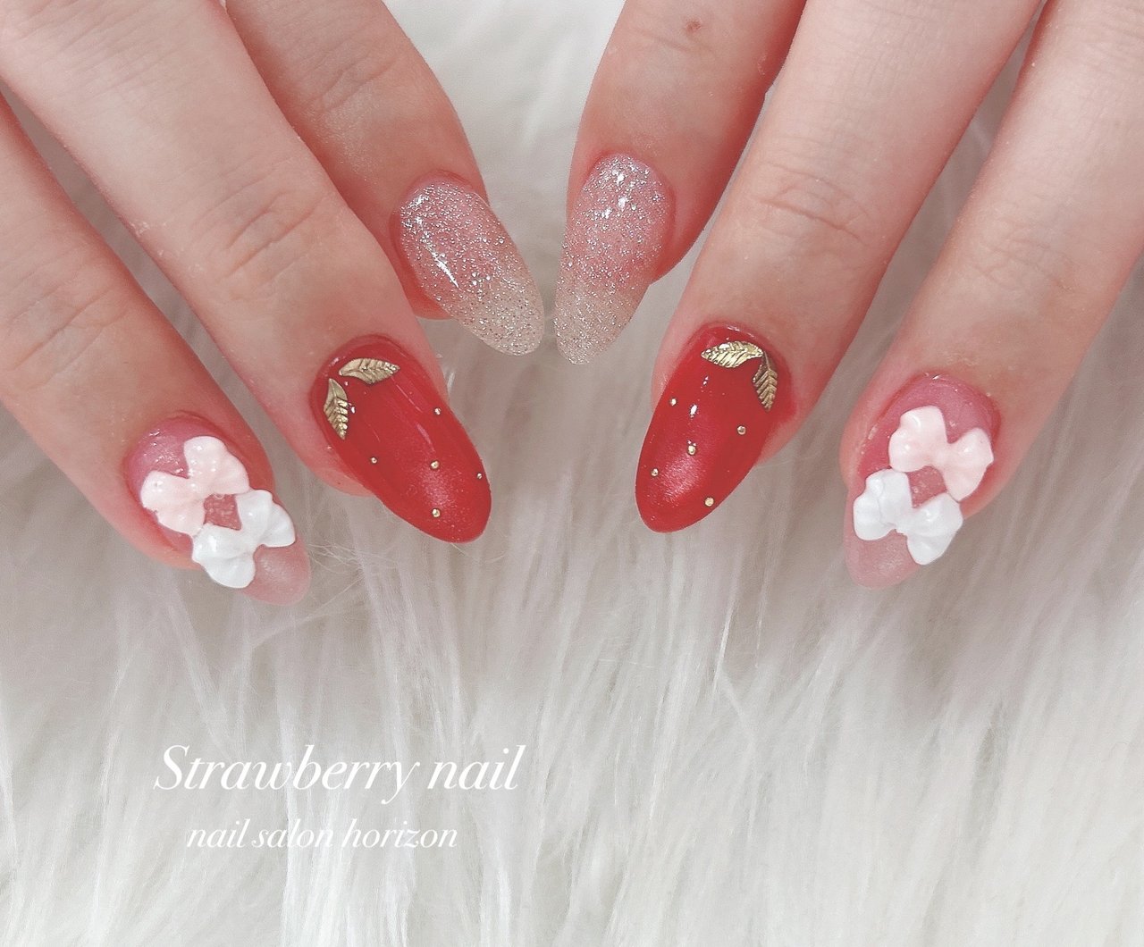 マグネットネイル フラッシュ リボンネイル ネイルチップ