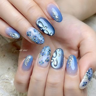 おすすめ順｜#青ネイル⁡のネイルデザイン(4ページ目)｜ネイルブック