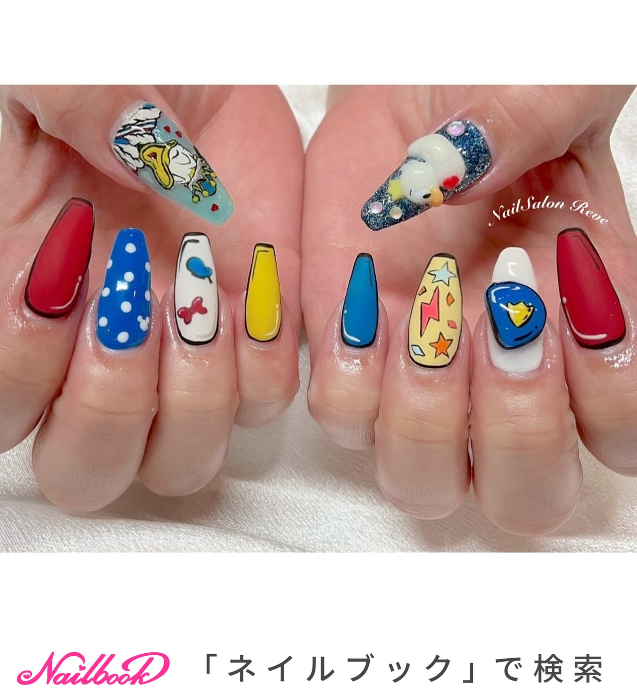 ディズニー　3D ネイルパーツ　パルパルーザ　ドナルド 1280_lc