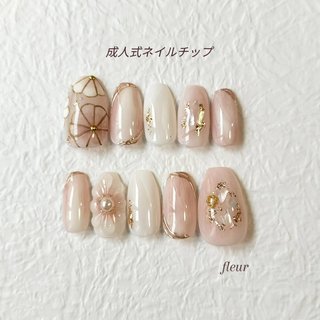 2026年あります♥ネイルチップ成人式ネイル卒業式ネイル