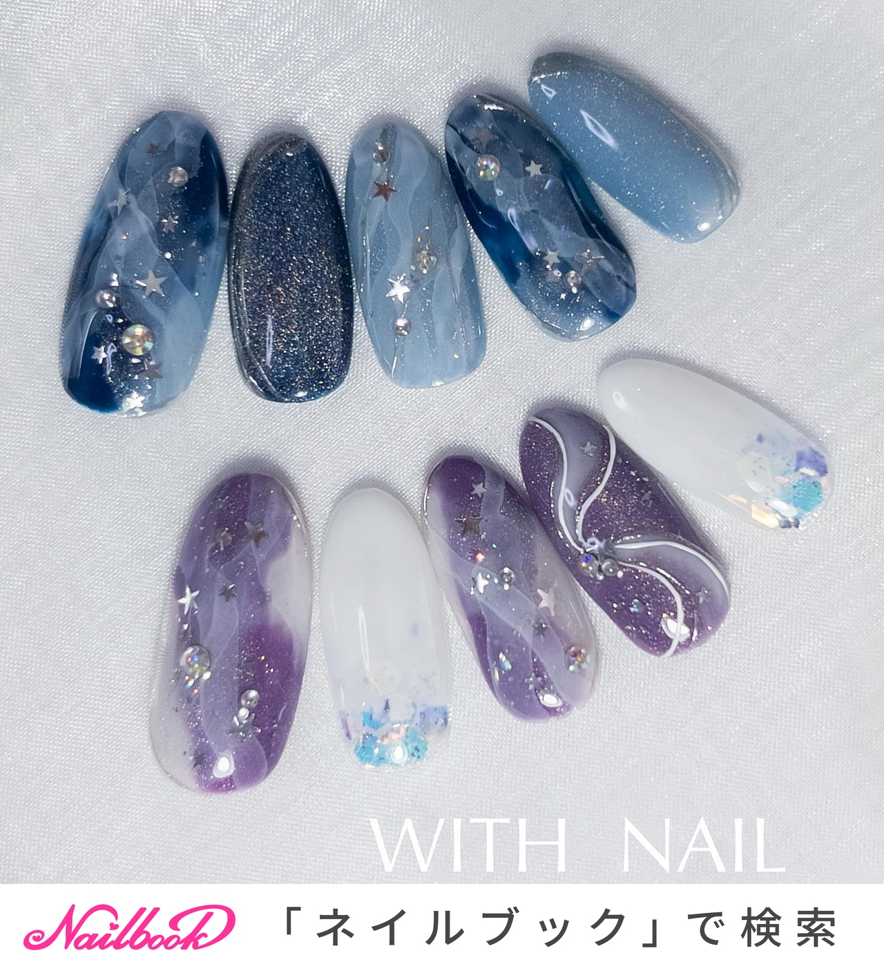 人気順｜星/マグネット/ネイルチップのネイルデザイン｜ネイルブック