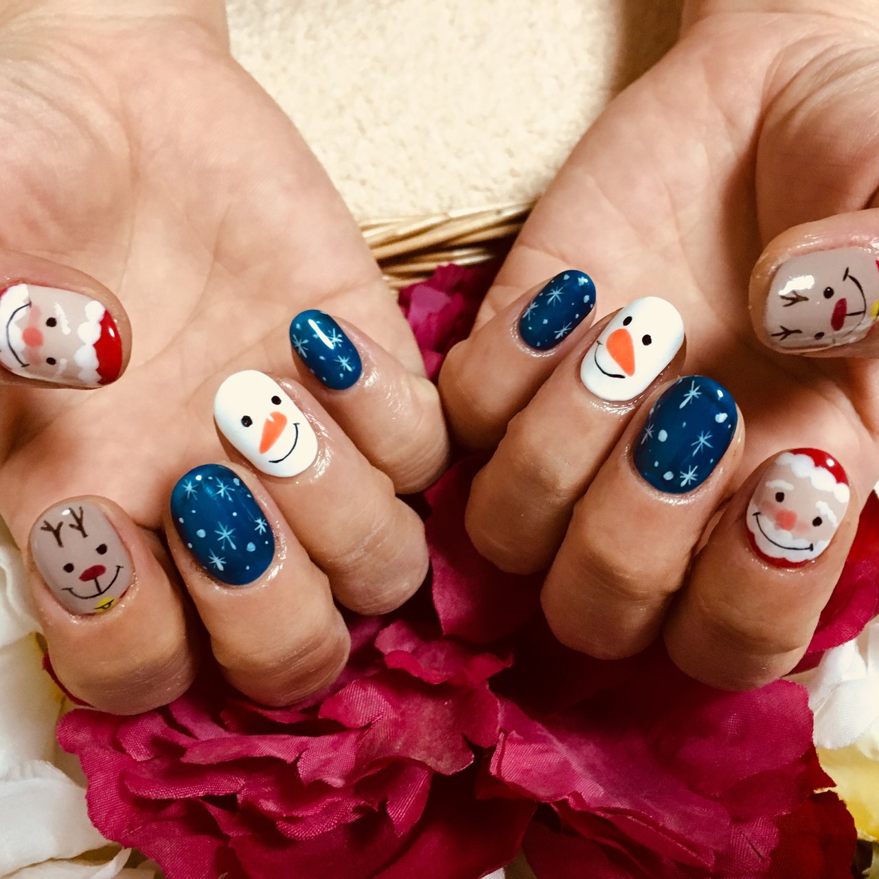 冬 クリスマス ハンド ジェル お客様 Nailsalon Shunのネイルデザイン No ネイルブック