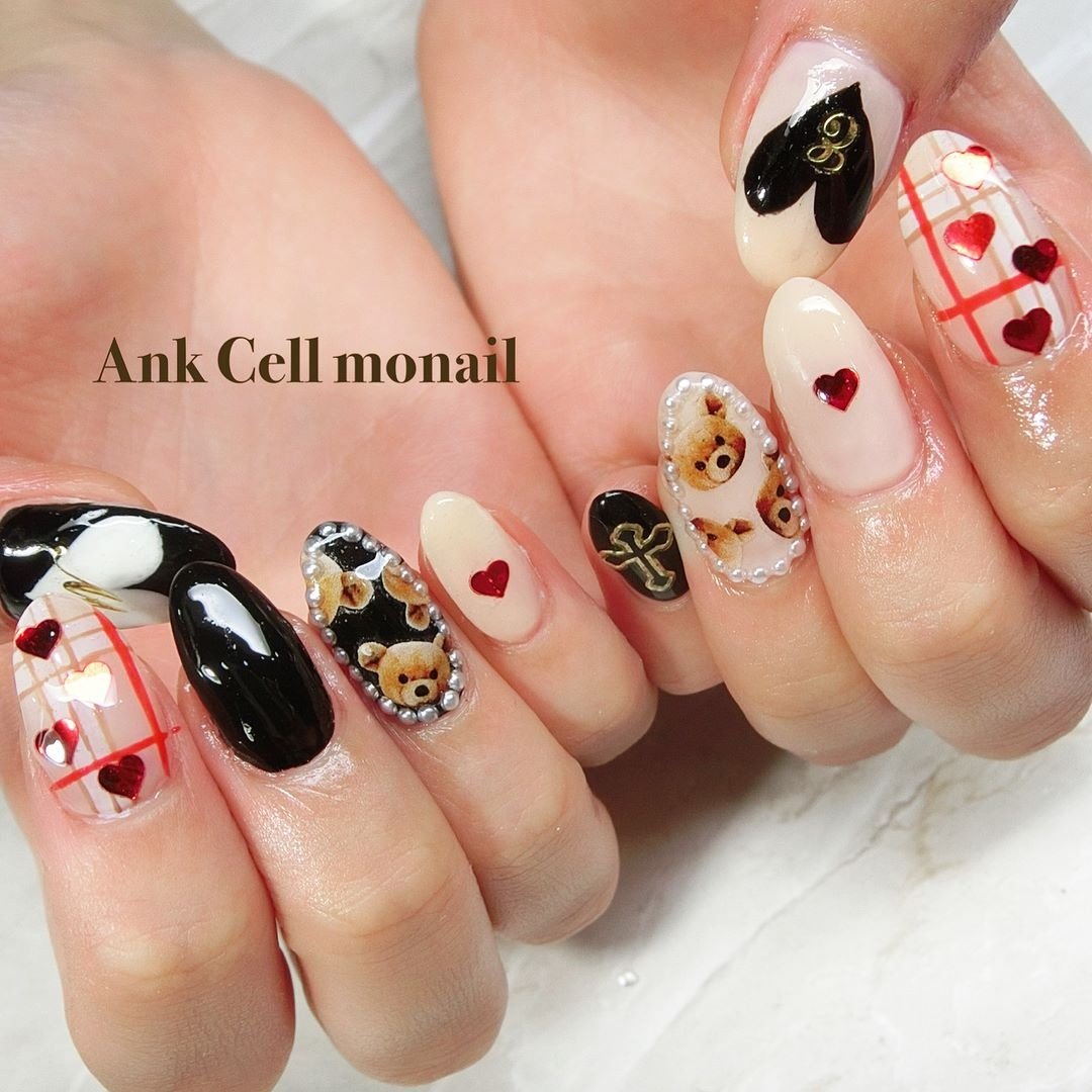 秋 冬 バレンタイン デート ハンド Ank Cell Monail Mona 森腰百合香のネイルデザイン No ネイルブック