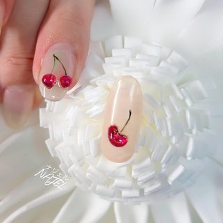 マグネット/クリア/さくらんぼのネイルデザイン｜ネイルブック