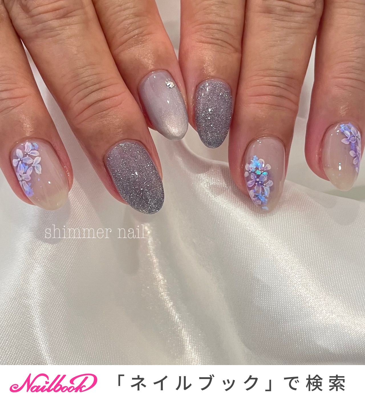 13))フレンチガーリー ウィッシュコア リボンネイルチップ ストーン