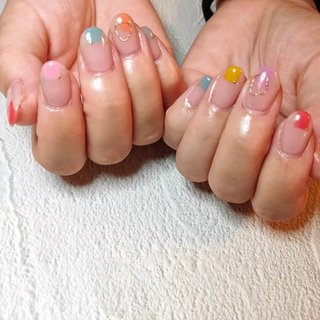 new my nails💚💚💚💚🩷🦓💫 gel-x square long✨ 鮮やか発色の