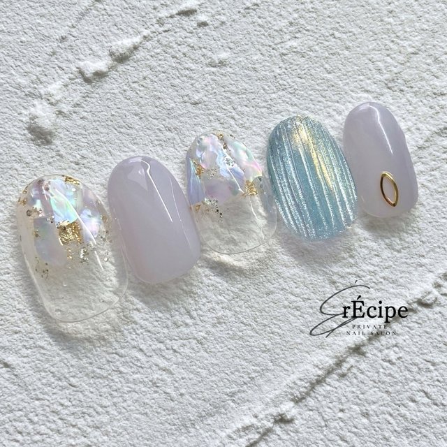 No.331　ネイルチップ　ジェルネイル　シェル　 　ニュアンス　キラキラ　夏 No.331 ネイルチップ ジェルネイル シェル ニュアンス キラキラ