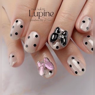 ネイルチップ ワンホン ドット ビジュー 蝶々 ネイルチップ作品集 ネイルチップ ワンホン ドット ビジュー 蝶々 2025