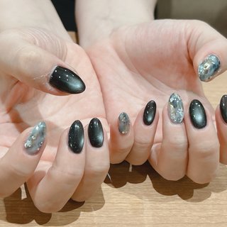 マグネット/ブラック - zero_mam_nailのネイルデザイン[No.8578906