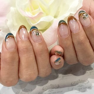 グリーン 緑 フレンチネイルのネイルデザイン 148ページ目 ネイルブック