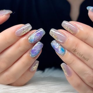 #天然石 #ニュアンス
#スクエア
#夏ネイル #夏 #旅行 #梅雨 #海 #ハンド #ニュアンス #大人 #天然石 #ミディアム #スクエアオフ #ブルー #パープル #シルバー #ジェルネイル #お客様 #LecielNail #ネイルブック