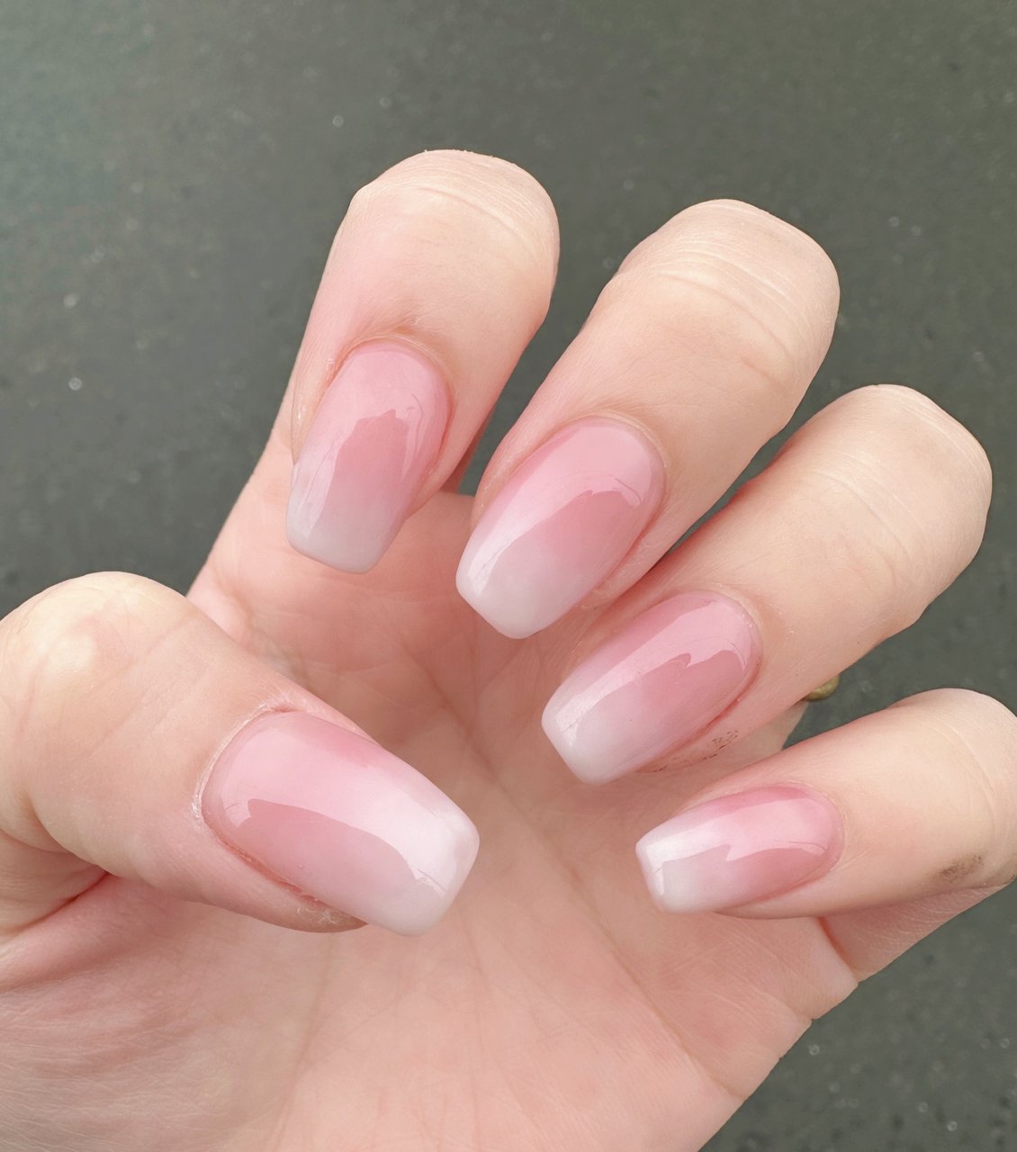 307】オーダー❉ピーチピンクグラデーション 夏 大人可愛いシンプル