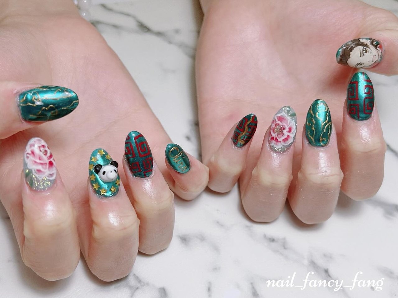 推し活/ハンド/概念ネイル/ワンホン/ミディアム - nail_fancy_fangの