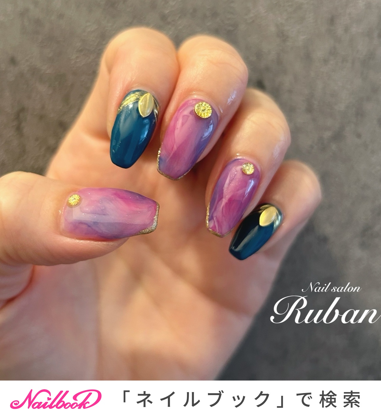 ☑︎ 金林檎ｙｕｂｉｓａｋｉ　ネイルチップ　オーダー　ニュアンスネイル　個性派 ☑︎ 金林檎yubisakiネイルチップオーダーニュアンスネイル個性派