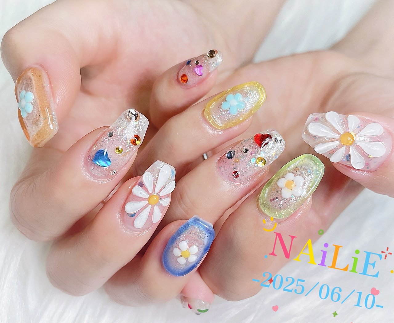 夏/海/リゾート/フラワー/3D - ☆mariko☆ NAiLiEのネイルデザイン[No