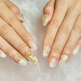 オーダー】ネイルチップ キルティング韓国ワンホンキラキラ