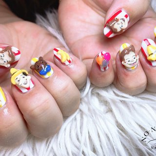 おさるのジョージのネイルデザイン｜ネイルブック