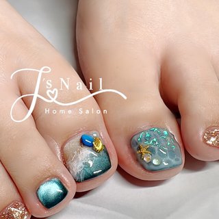 人気順｜フット/#お家ネイルサロンのネイルデザイン｜ネイルブック
