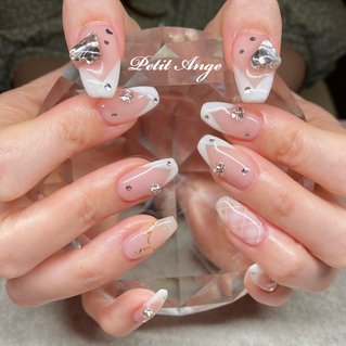 2022年トレンドワンホンネイル♪☆ちゅるちゅるキラキラ中華ネイル