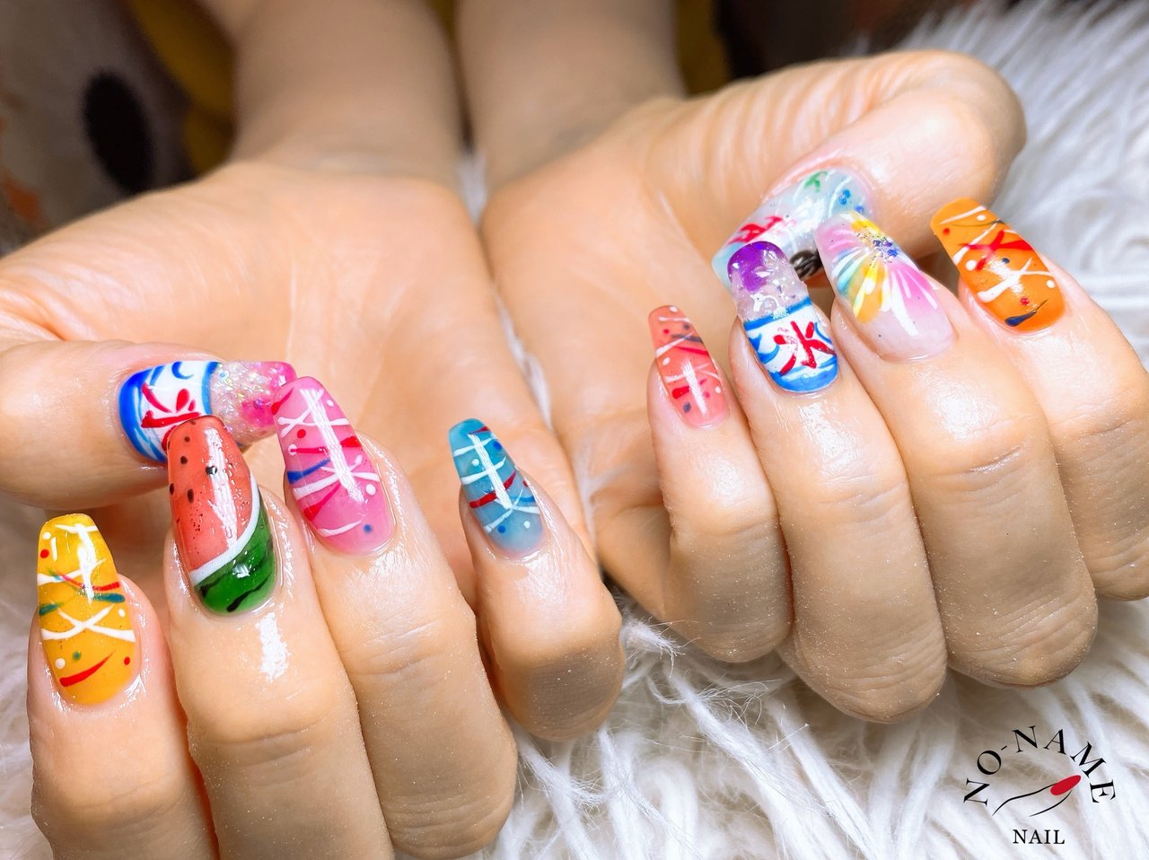 夏 かき氷 金魚 ヨーヨー 3d ネイルパーツ 夏 かき氷 金魚 ヨーヨー 3d