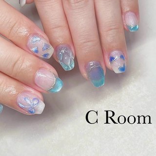 ネイルチップ オーダー ネイビー キルティング 韓国 マグネット フレンチ 青 ネイルチップ オーダー ネイビー キルティング 韓国 マグネット