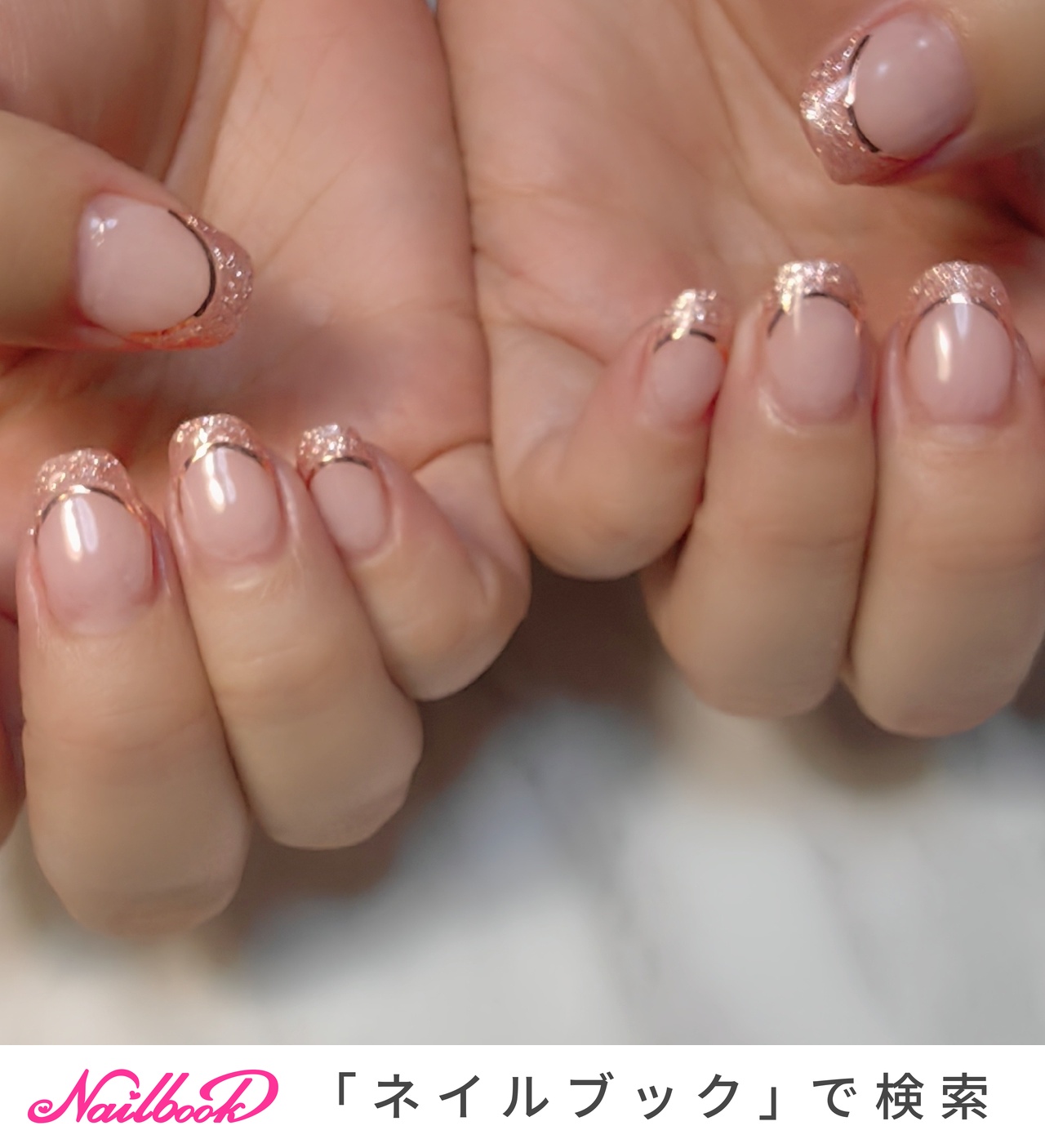 フレンチネイル(フレンチ)/#ラインテープのネイルデザイン