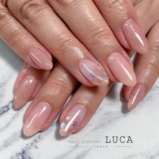 2025年】新着順｜シンプル/クリア/＃ハートホロネイルのネイルデザイン