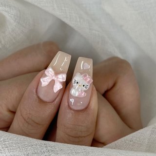 オフィス/キティネイルのネイルデザイン｜ネイルブック