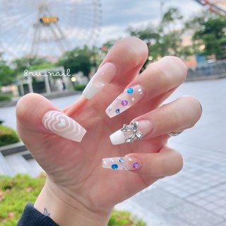 フレンチ/ハートビームのネイルデザイン｜ネイルブック 07))マグネット