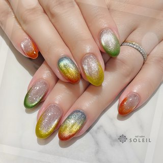 ネイルチップ ニュアンス ぷっくりフラワー マグネット ブライダル