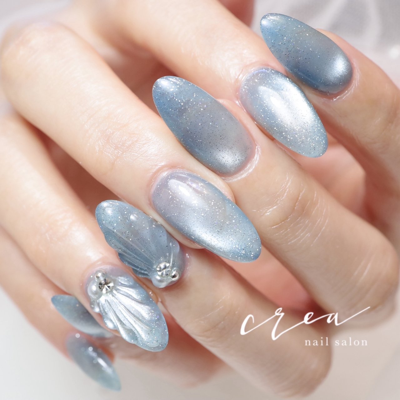 夏/ハンド/フラッシュ/マーメイド/マグネット - nailsalon crea