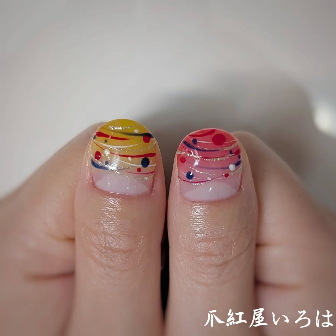 夏/ヨーヨー/金魚/ジェルネイル/ネイルチップ - いろはのネイル
