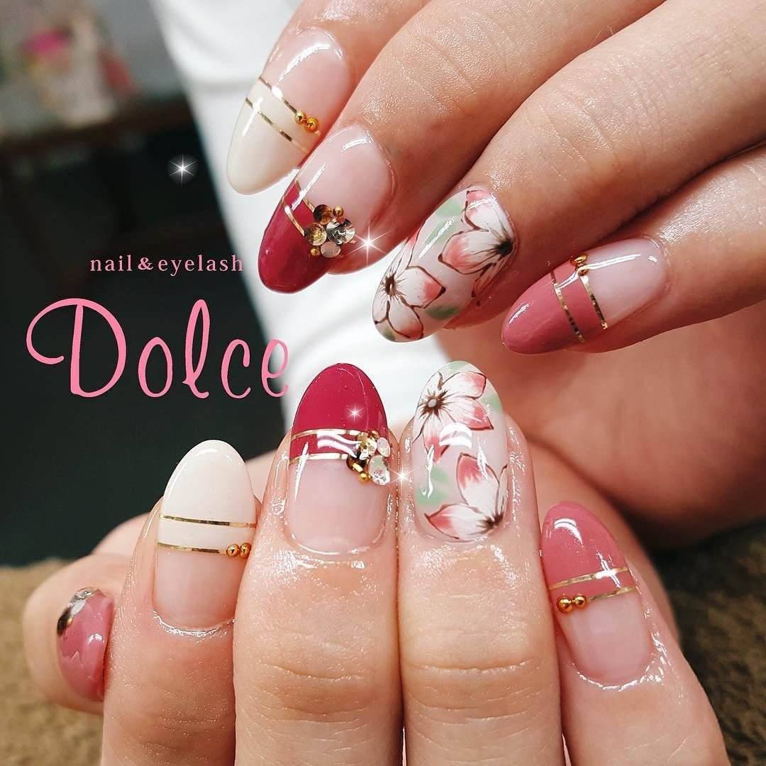 春 秋 オールシーズン デート ハンド Nail Eyelash Dolce 佐賀大財店のネイルデザイン No ネイルブック