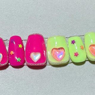 ハート/＃埋め尽くしのネイルデザイン｜ネイルブック