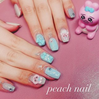 リボン/#おぱんちゅうさぎのネイルデザイン｜ネイルブック