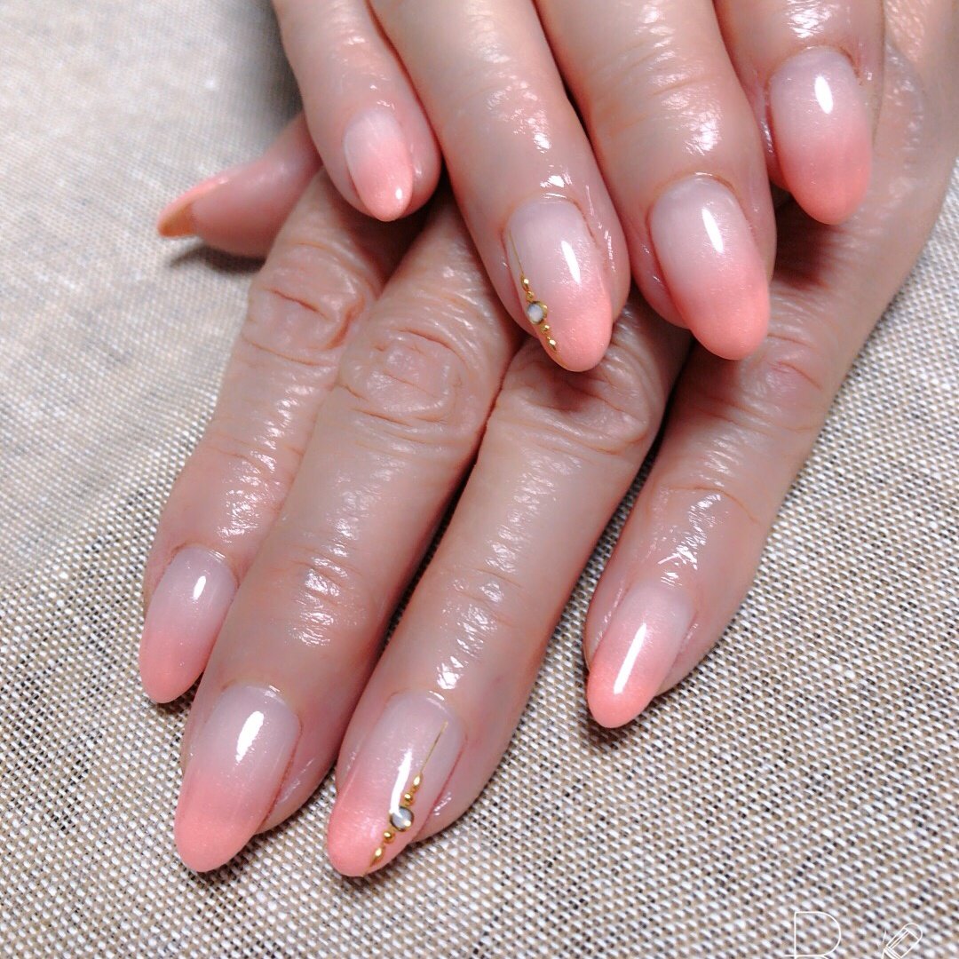 オールシーズン ハンド グラデーション オレンジ ジェル Nail Starのネイルデザイン No ネイルブック