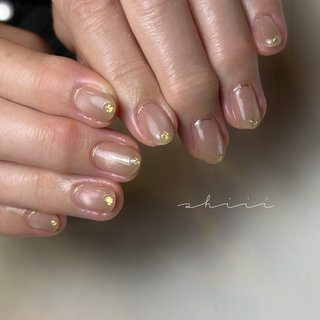 ハンド/ロング/オレンジ/ゴールド/ジェルネイル - SHIHOのネイル