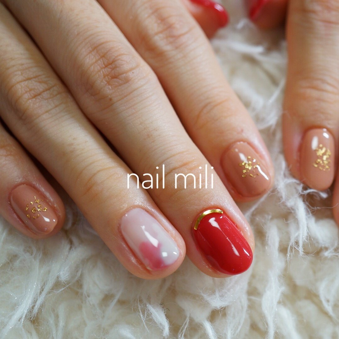 冬 デート 女子会 ハンド ワンカラー Nail Miliのネイルデザイン No ネイルブック