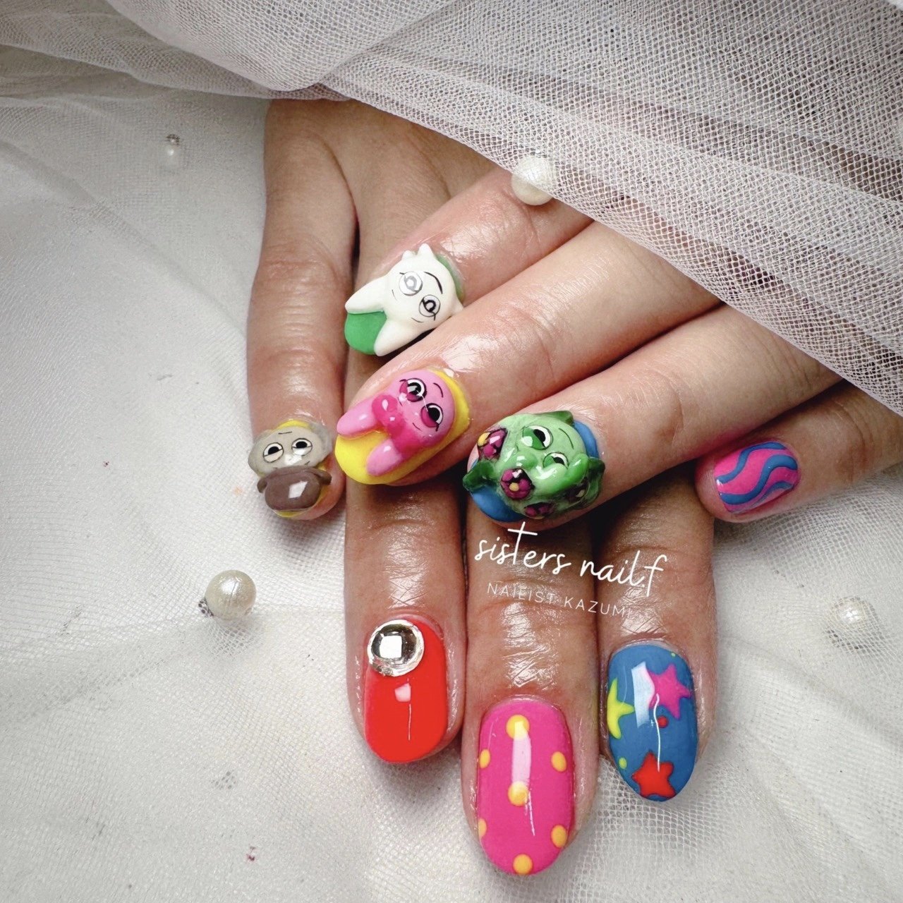 夏/推し活/ハンド/痛ネイル/3D - 에리のネイルデザイン[No.9501211