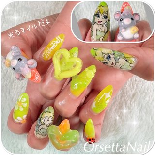 ティンカーベルネイルのネイルデザイン｜ネイルブック