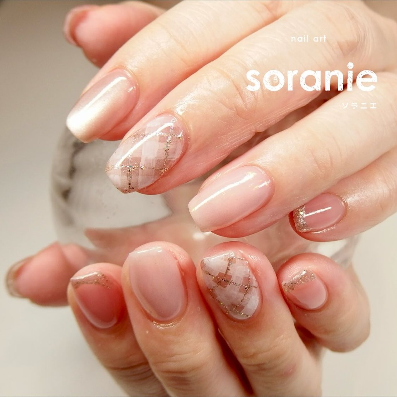 ネイルデザインのご確認用 チェック/マグネット/大人/キラキラ/ワンホン - mizumi（sorani.e)の